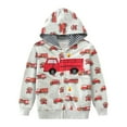 thumbnail image 1 of CM-Kid Toddler Boys Truck Sweatshirt Long Sleeve Casual Hooded Zipper Hoodies Casual Jacket 4t, 1 of 7