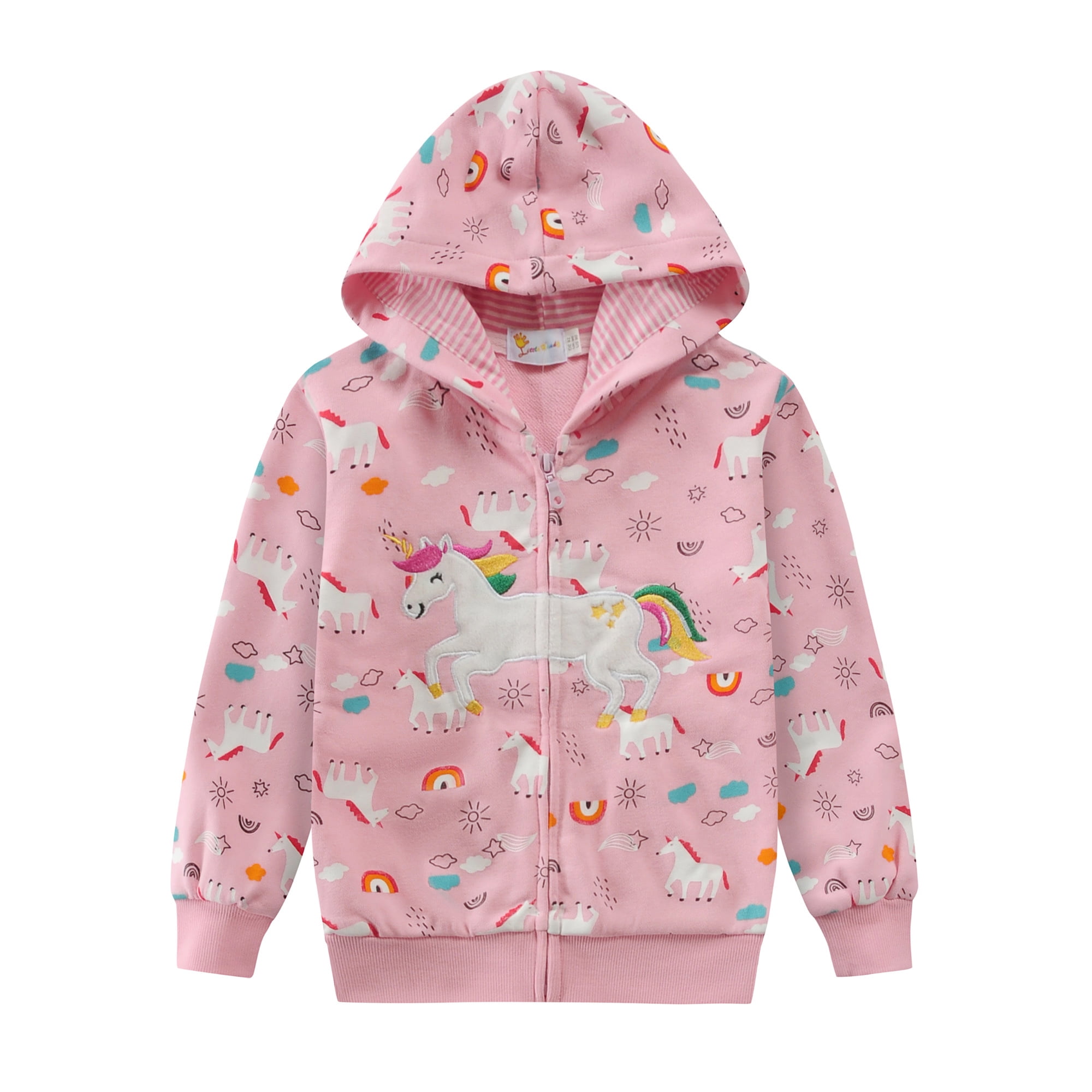 CM-Kid Toddler Girls Hoodies Unicorn Cotton Casual Long sleeve ...