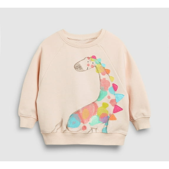 POPTEM Toddler Girls Giraffe Sweatshirt Cotton Pullover Casual Clothes Long Sleeve Tops 4t