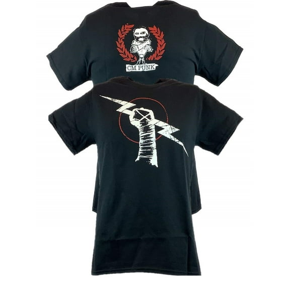 CM Punk Aftershock Black Mens T-shirt 3XL