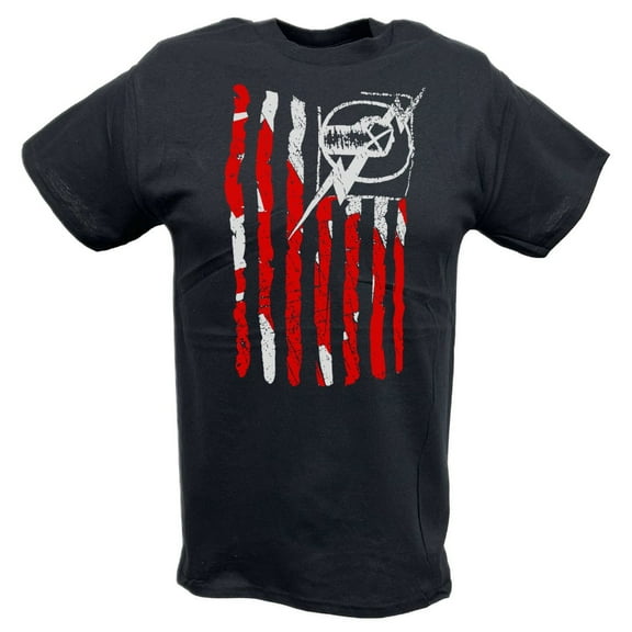 CM Punk American Flag Nexus Mens Black T-shirt 5XL