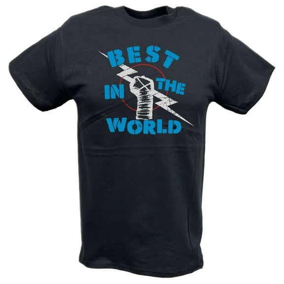 CM Punk Best In The World Blue Black Logo T-shirt