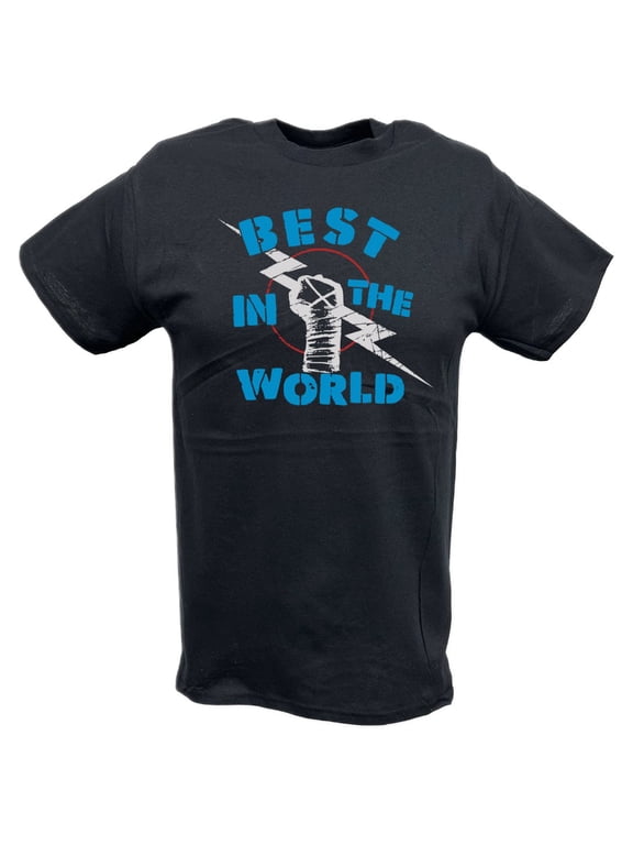 CM Punk Best In The World Blue Black Logo T-shirt