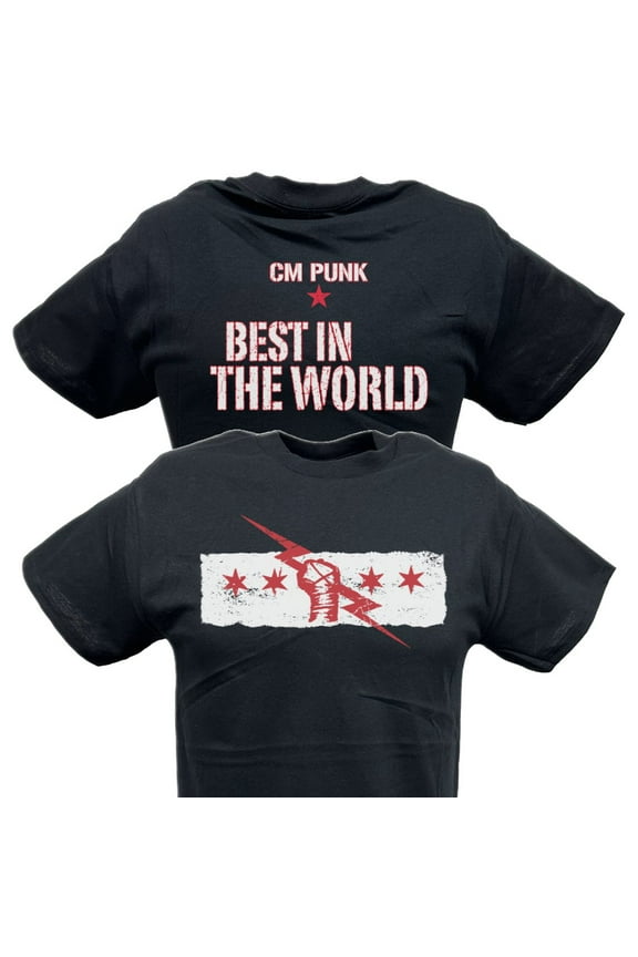 CM Punk Best In the World Mens Black Version T-shirt 5XL