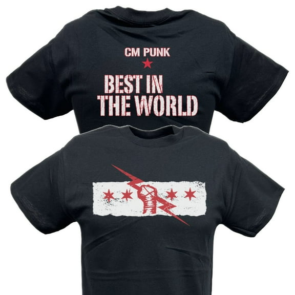 CM Punk Best In the World Mens Black Version T-shirt L