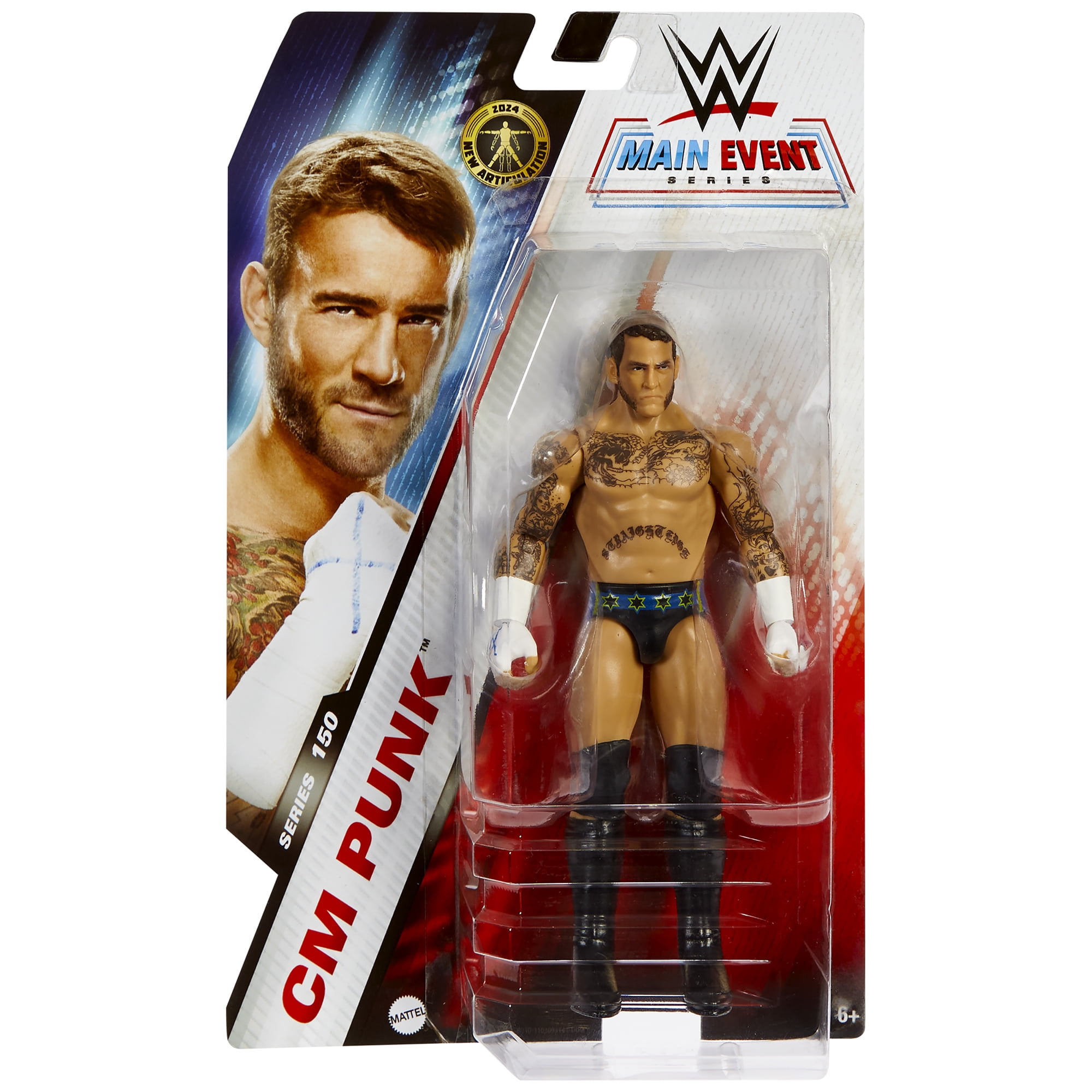 【初売り】 CM Punk (Blue & Yellow) - WWE Main Event 150 Mattel WWE Toy スポーツ