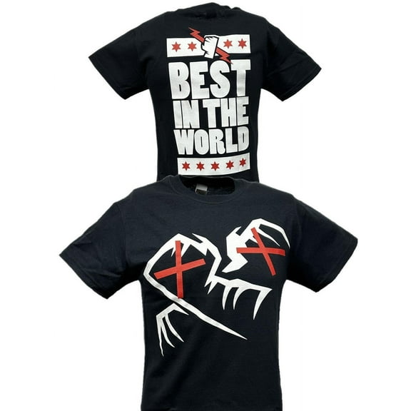 CM Punk Crimson X Best In The World Mens Black T-shirt S