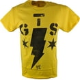 thumbnail image 1 of CM Punk GTS Lightning Stars Yellow WWE Mens T-shirt, 1 of 5