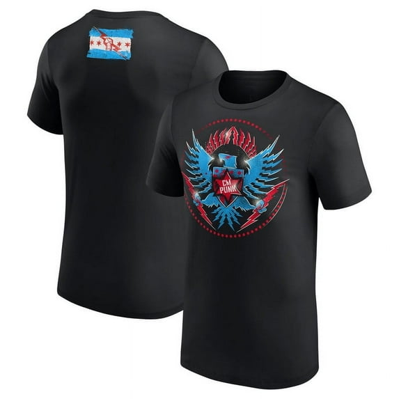CM Punk Official Seal 2 Sided T-Shirt, Vintage Wrestling Shirt, For Fan,Black color,size M