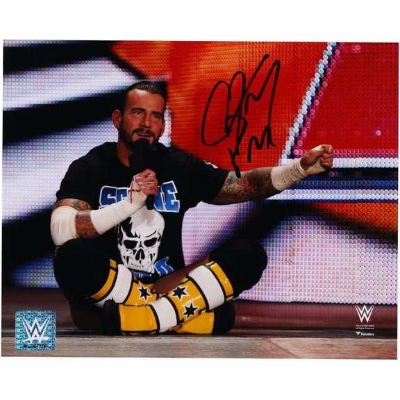 CM Punk WWE Autographed 8" x 10" Original Pipe Bomb Photograph - Fanatics Authentic Certified