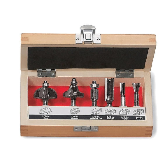 Craftsman Router Bit Set 6 PC Edge Forming Straight CR-26004