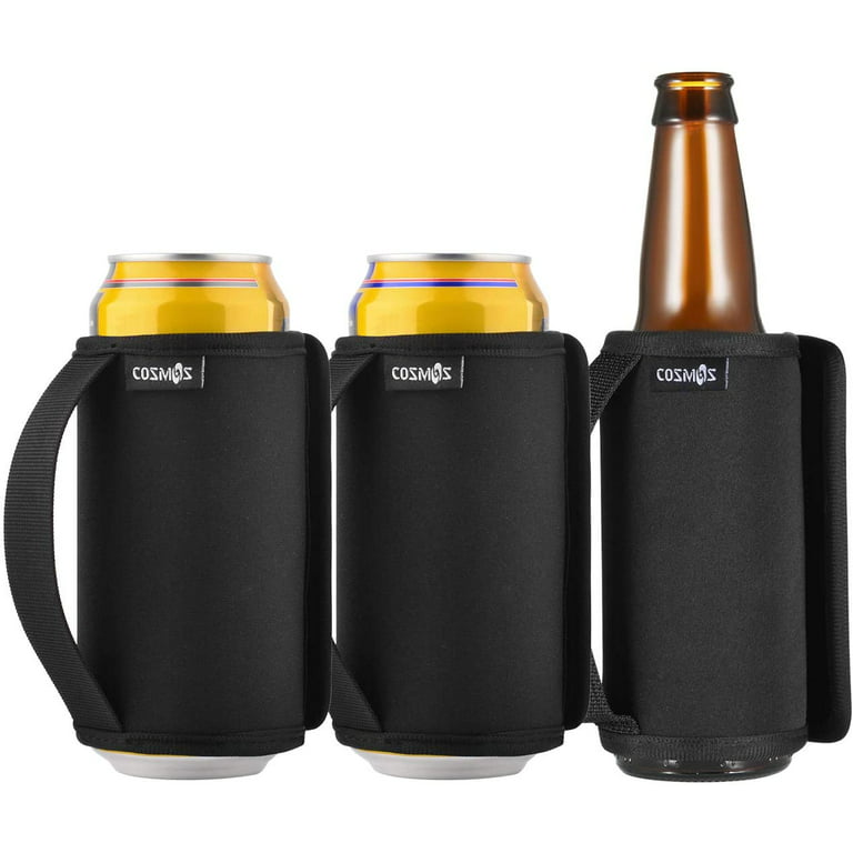 cm Reusable Can Cooler Sleeve Anti-Slip Neoprene Beer Can Bottle Insulator Cover Soda Sleeve with Handle for Camping Picnic Party Beverage Drink Cover