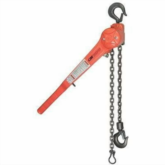 CM Series 640 Puller, Hook Mount, 1-1/2 Ton Capacity, 5' Lift, 14-1/4" Headroom, 21-1/4" Handle Length, 1-1/8" Hook Opening