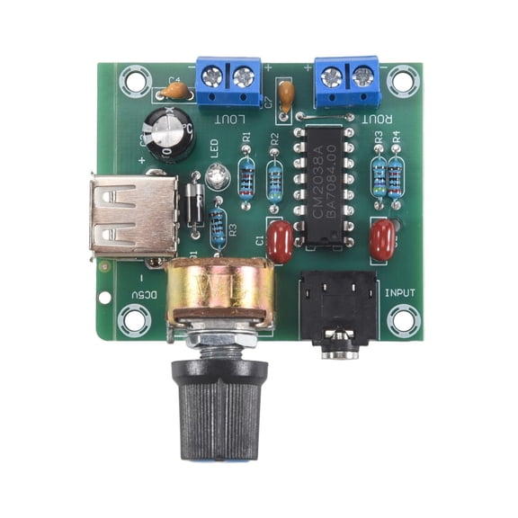 CM2038 5W+5W HiFi Dual Channel Mini Power Amplifier Board, 5V USB Powered Audio Module