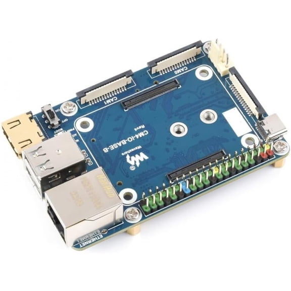 CM4-IO-BASE-B Mini Development Board for IoT and DIY Projects, Compatible with Compute Module 4, Open Source Electronics Kit SKU-19602