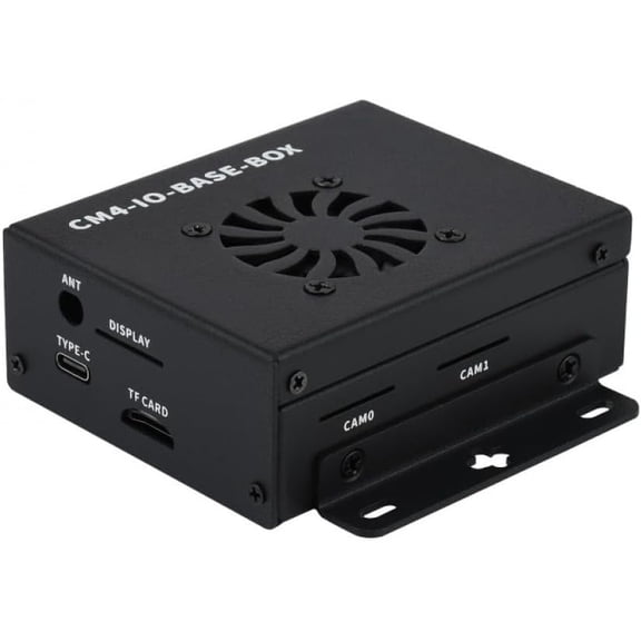 CM4 IO Base B Full Version Mini PC Kit Metal Case with Fan for Compute Module 4 DIY IoT Development Board SKU-20185
