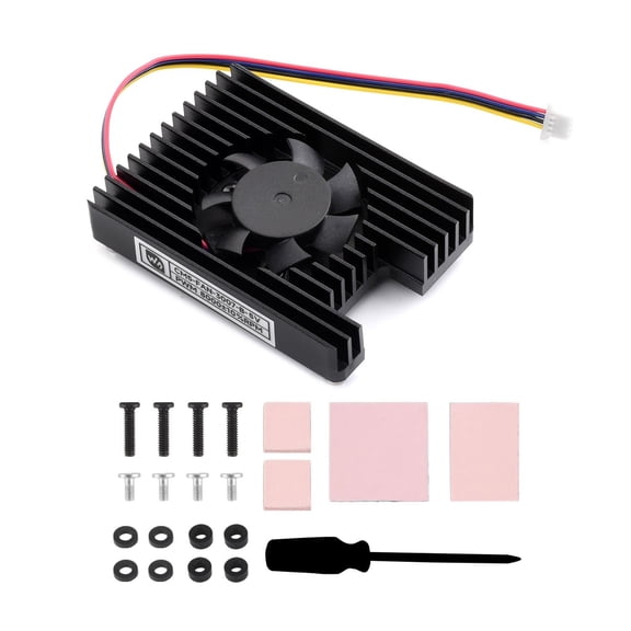 CM5 Dedicated All-in-one 3007 Cooling Fan, Compatible with Raspberry Pi Compute Module 5, 5V Power Supply, Speed Adjustable, Thermal Tapes