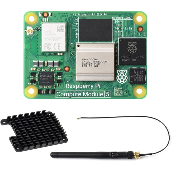 CM5104000 Package A(4GB RAM, 0GB EMMC Flash, with Wire-Less), RPi CM5 Compute Module 5, Delivers The Power of 5 in A Compact Form Factor