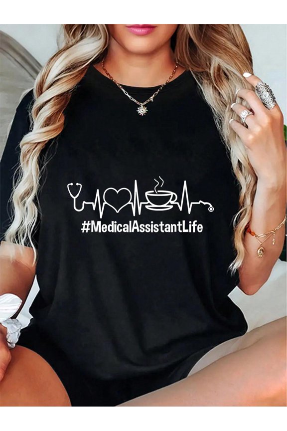 CMA Certified Medical Assistant Heartbeat Assisting T-Shirt