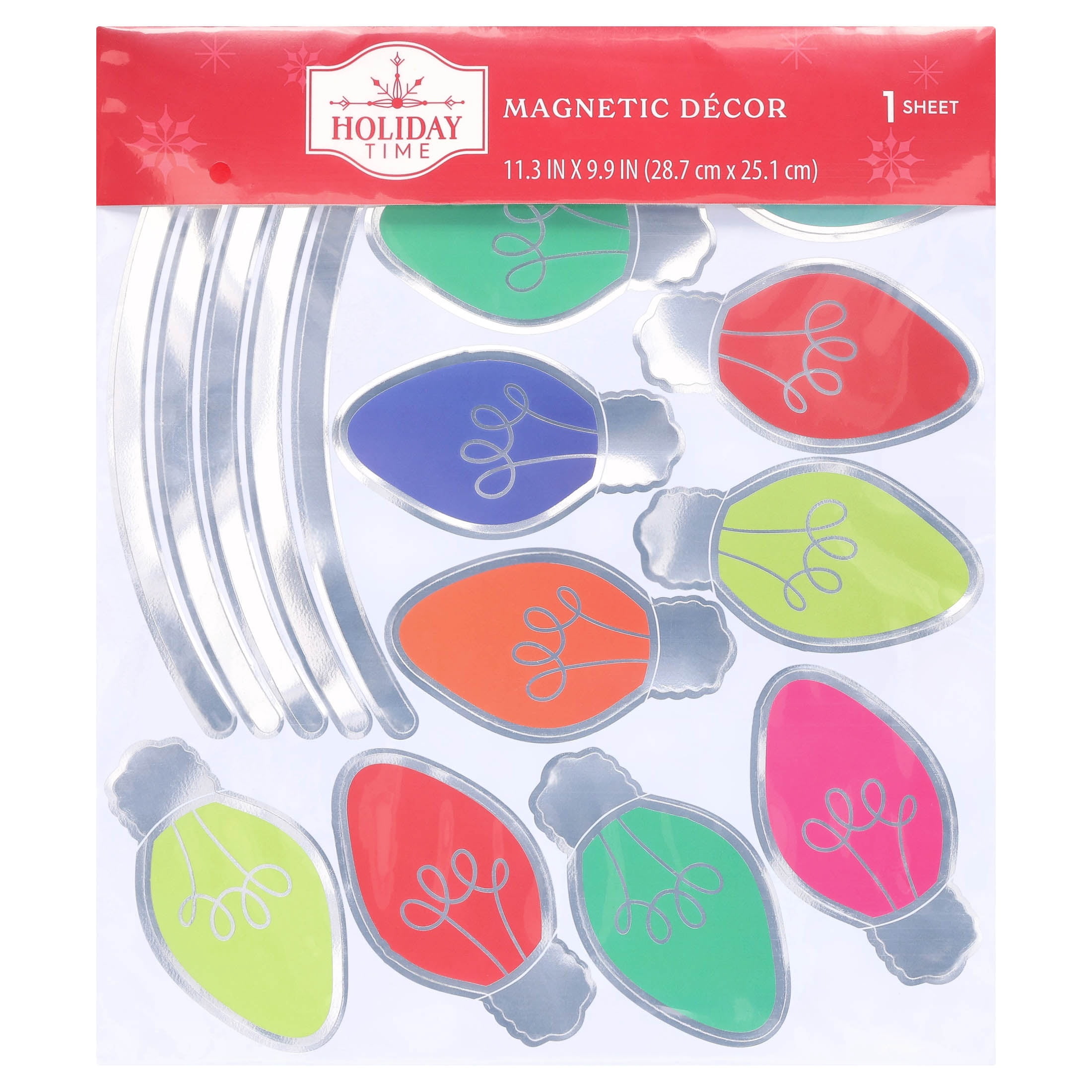Magnetic Christmas Light Bulb Decorations, Multicolor, by Holiday Time