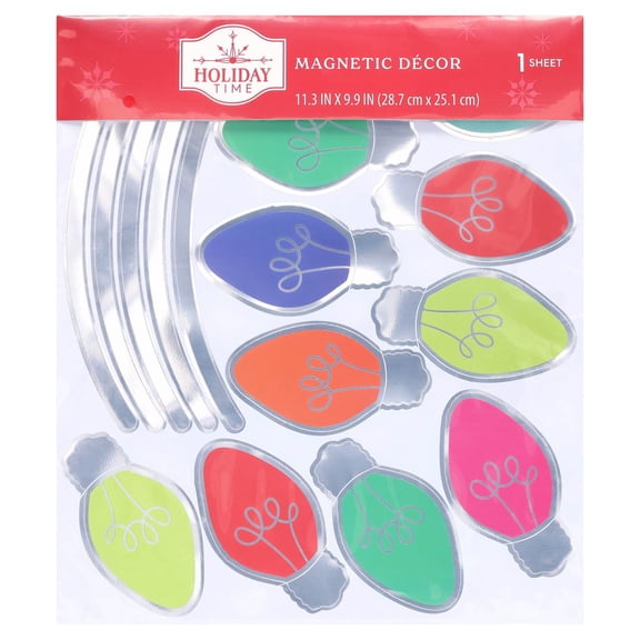 Magnetic Christmas Light Bulb Decorations, Multicolor, by Holiday Time