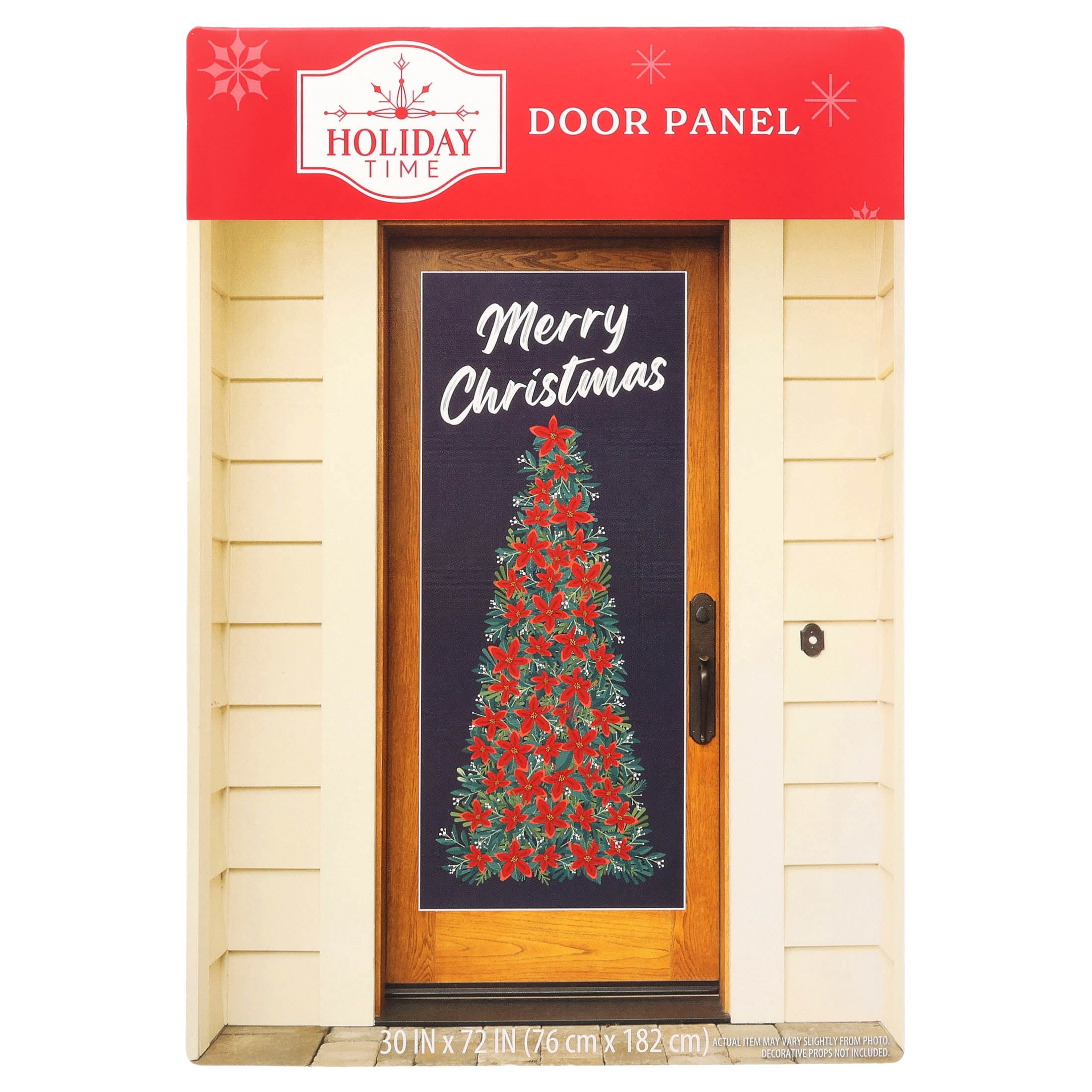 Festive Tree Decorative Christmas Door Panel, Multicolor, 30" x 6', by Holiday Time