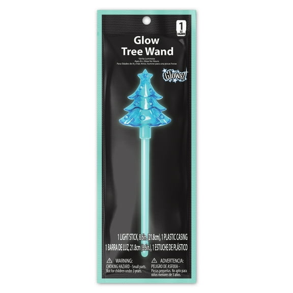 Christmas Aqua Christmas Tree Glow Wand, 11.12" x 1" x 4.12", 46.5g