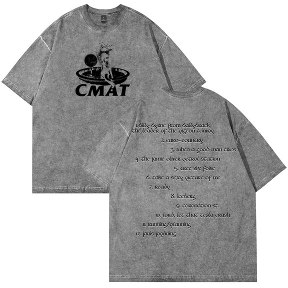 CMAT Euro-Country Album Merch T-Shirt Cotton Wash Tee Women Men Short Sleeve Casual Crewneck Tee