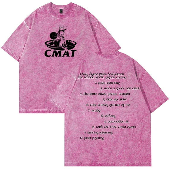 CMAT Euro-Country Album Merch T-Shirt Cotton Wash Tee Women Men Short Sleeve Casual Crewneck Tee