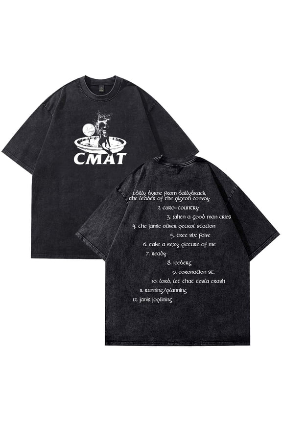 CMAT Euro-Country Album Merch T-Shirt Cotton Wash Tee Women Men Short Sleeve Casual Crewneck Tee