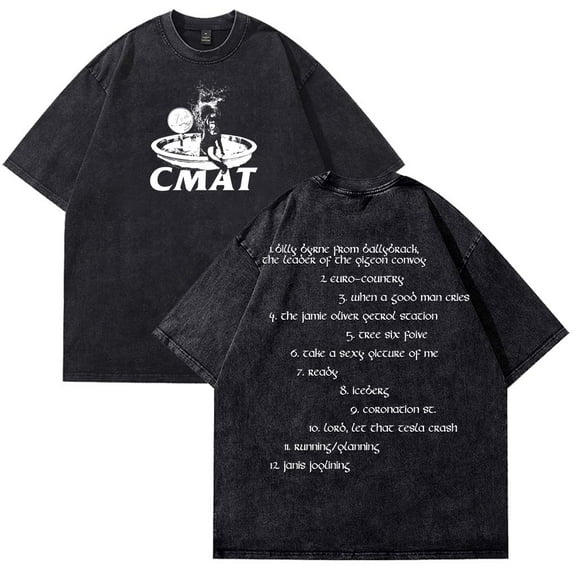 CMAT Euro-Country Album Merch T-Shirt Cotton Wash Tee Women Men Short Sleeve Casual Crewneck Tee