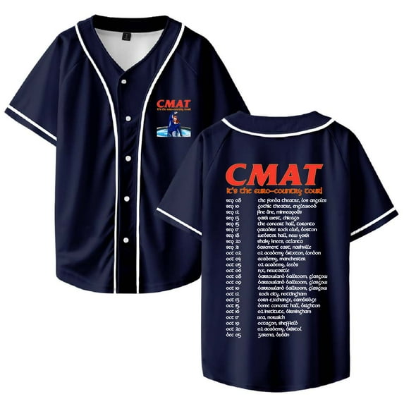 CMAT It's the Euro-Country Tour 2025 Merch Baseball Jersey Shirt V-Neck Women Men Short Sleeve Streetwear Clothes