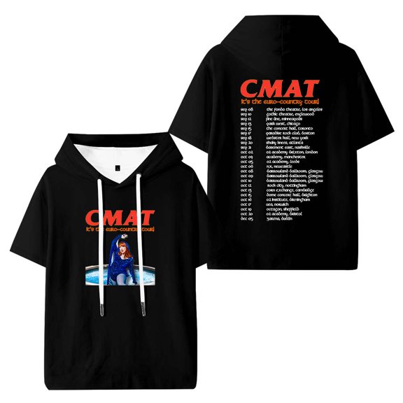 CMAT It's the Euro-Country Tour 2025 Merch Hooded T-Shirts Women Men Short Sleeve Tee Casual Fashion Clothes