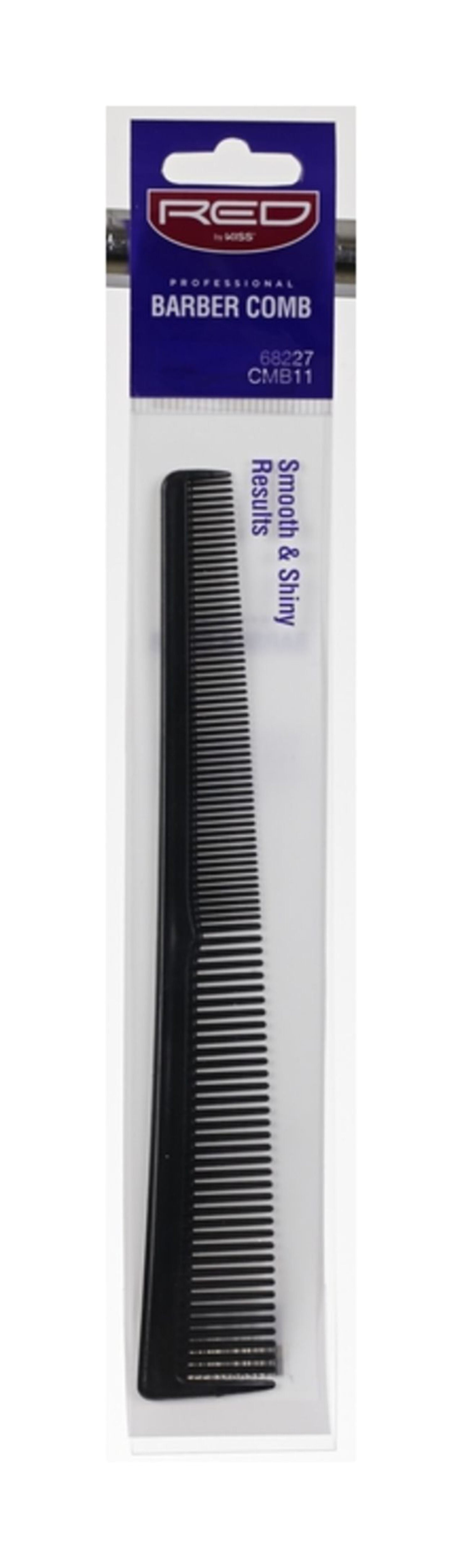 Red by Kiss Barber Comb | Professional Styling Cutting Comb for Barbers ...