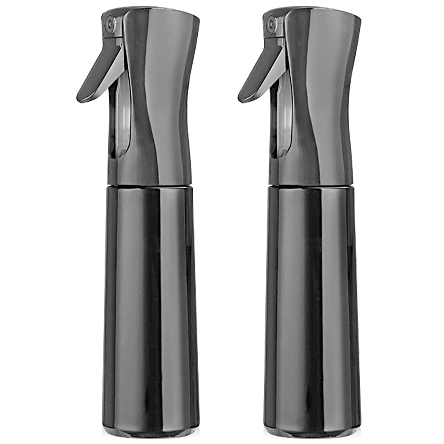 CMBS 2 Continuous Hair Spray Bottles Black Mister Water Mist Sprayer