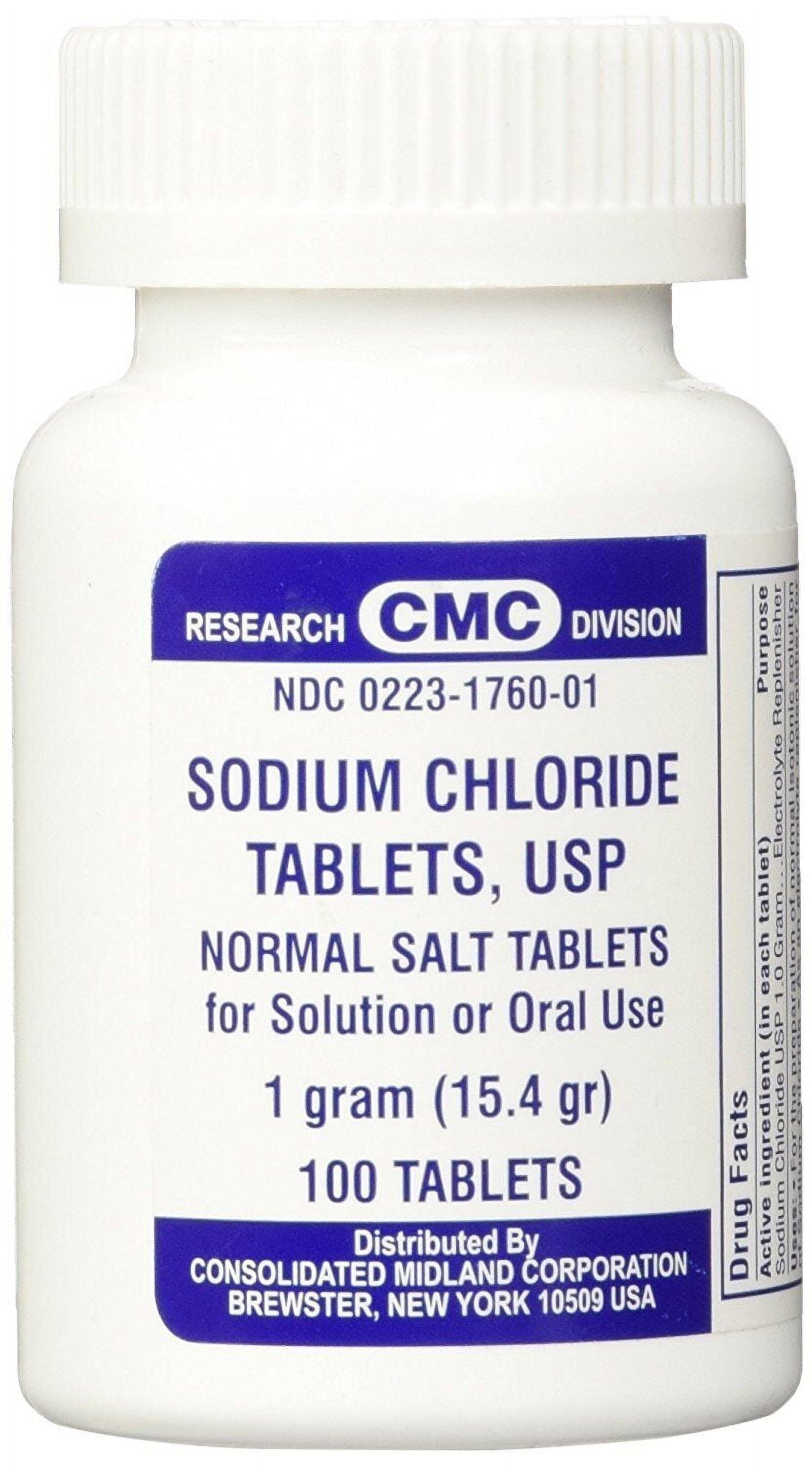 CMC Sodium Chloride Dehydration Electrolyte Supplement Normal Salt 100 Tablet