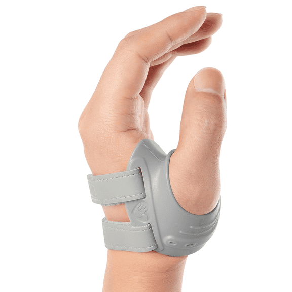 CMC Thumb Brace,Comfortable Thumb Splint for CMC Joint Pain, Arthritis, Osteoarthritis, Tendonitis, CMC Joint Thumb Arthritis Brace Women & Men (Grey, Left Hand, Medium)