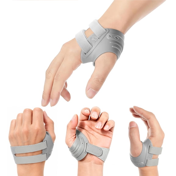 CMC Thumb Brace,Comfortable Thumb Splint for CMC Joint Pain, Arthritis, Osteoarthritis, Tendonitis, CMC Joint Thumb Arthritis Brace Women & Men(Grey, Right Hand, Medium)