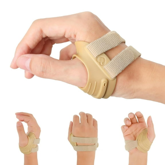 CMC Thumb Brace - Comfortable Thumb Splint for CMC Joint Pain, Osteoarthritis, Tendonitis, Arthritis, CMC Joint Thumb Arthritis Brace for Women & Men (Grey, Left Hand, Small)
