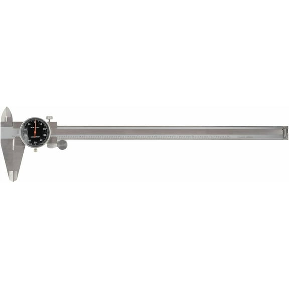 CME Dial Calipers, 0"-12" Measurement Range, 0.001" Measurement Increment, ±0.002" Accuracy, Black Dial Face Color