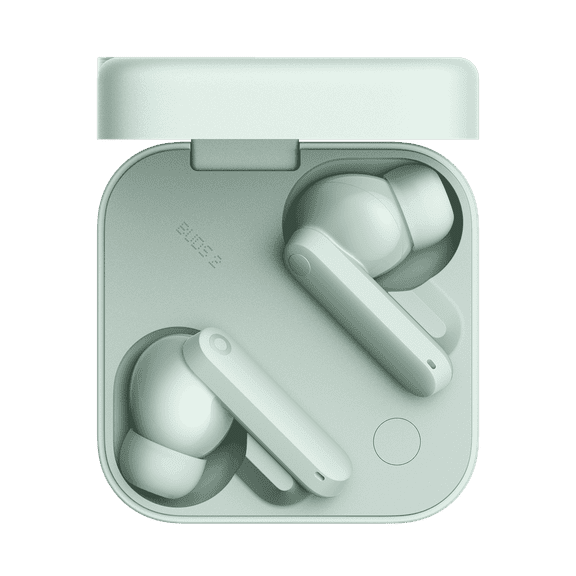 CMF Buds 2 Wireless Earbuds, Bluetooth 5.4 Headphones, 48dB Hybrid ANC, 11mm Drivers with Ultra Bass Technology, 55 Hours Playtime, 6HD Mics, ChatGPT Integration Light Green