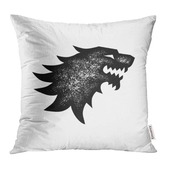 CMFUN Animal Wolf Head Grunge Danger Dirty Graphic Hunting Mammal Mascot Nature Pillowcase Cushion Cover 18x18 inch