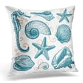 thumbnail image 1 of CMFUN Beige Starfish Blue Shell Pink Coral Pillow Case Pillow Cover 18x18 inch, 1 of 1