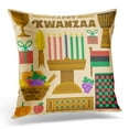 thumbnail image 1 of CMFUN Black Fruit Flat Design of Kwanzaa and Red Africa Pillows case 18x18 Inches Home Decor Sofa Cushion Cover, 1 of 1