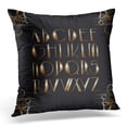 thumbnail image 1 of CMFUN Black Great Gatsby Style Lettering Letter Pillow Case Pillow Cover 20x20 inch, 1 of 1