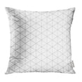 thumbnail image 1 of CMFUN Black Structure Isometric Grid Gray Triangle Line White Abstract Creative Pillowcase Cushion Cover 18x18 inch, 1 of 1