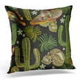 thumbnail image 1 of CMFUN Classical Ethnic Embroidery Skull in Sombrero Pattern Design Mexican Culture Human Maracas Cactus Pillow Case Pillow Cover 20x20 inch, 1 of 1