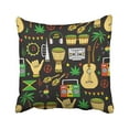 thumbnail image 1 of CMFUN Colorful Jamaican Rasta Reggae Abstract Caribbean Color Graphic Music Retro Pillow Case Pillow Cover 16x16 inch Throw Pillow Covers, 1 of 1