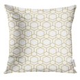 thumbnail image 1 of CMFUN Colorful Modern Abstract Geometric Pattern Monochrome White Geometry Gold Grid Vintage Style Chevron Pillow Case 16x16 Inches Pillowcase, 1 of 1