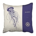thumbnail image 1 of CMFUN Medusa Jellyfish Sea Collection Vintage Hand Abstract Drawn Sketch Submarine Pillowcase Cushion Cover 20x20 inch, 1 of 1